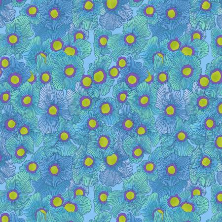 Windham Goodness Gracious back in the day quilting cotton fabric in Blue