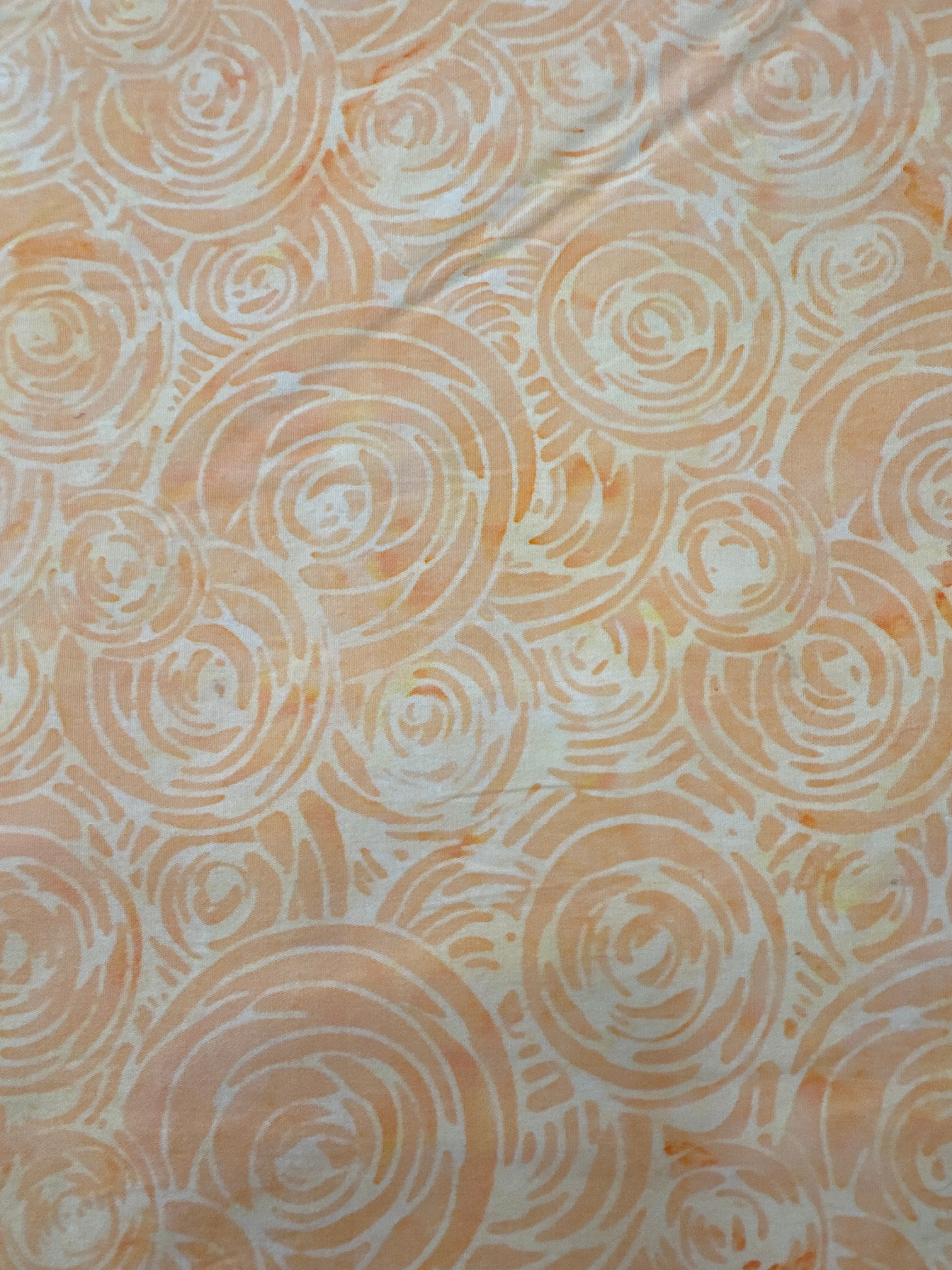 Circle Roses Peach floral quilting fabric by Andover Fabrics