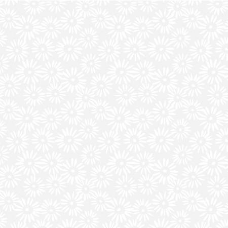 White on White Block Print Daisy quilting fabric by Wilmington Prints