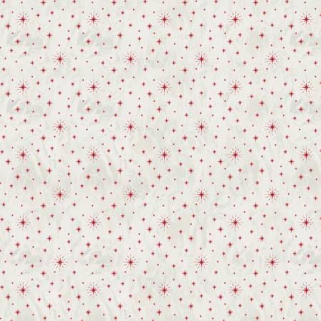 Windham Jolly Christmas Twinkle Stars quilting fabric in Ivory and Red