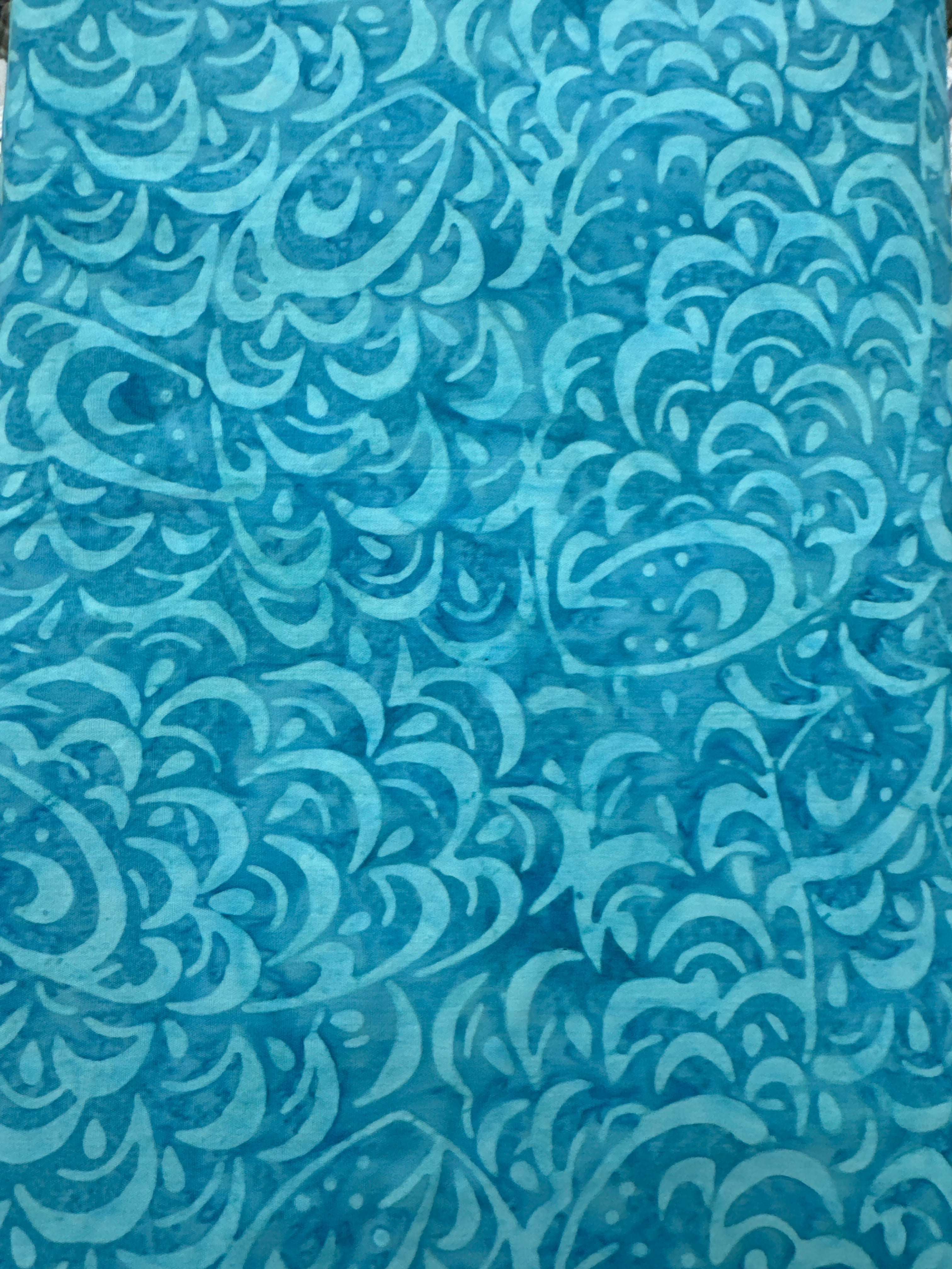 Fish Outline bright blue ocean quilting fabric by Wilmington Prints