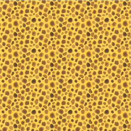 Windham King Of The Jungle First Spots quilting fabric in Golden