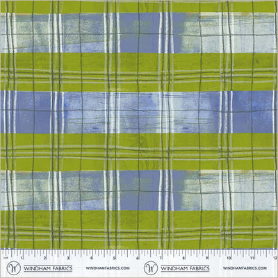 Cool Lime Plaid Cotton 43”/44” Fabric Per Yard