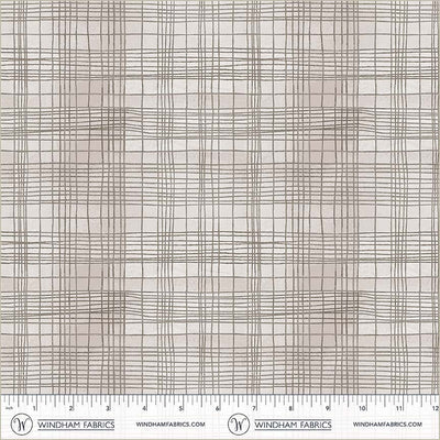 String Theory Plaid Seashell Cotton 43”/44” Fabric Per Yard