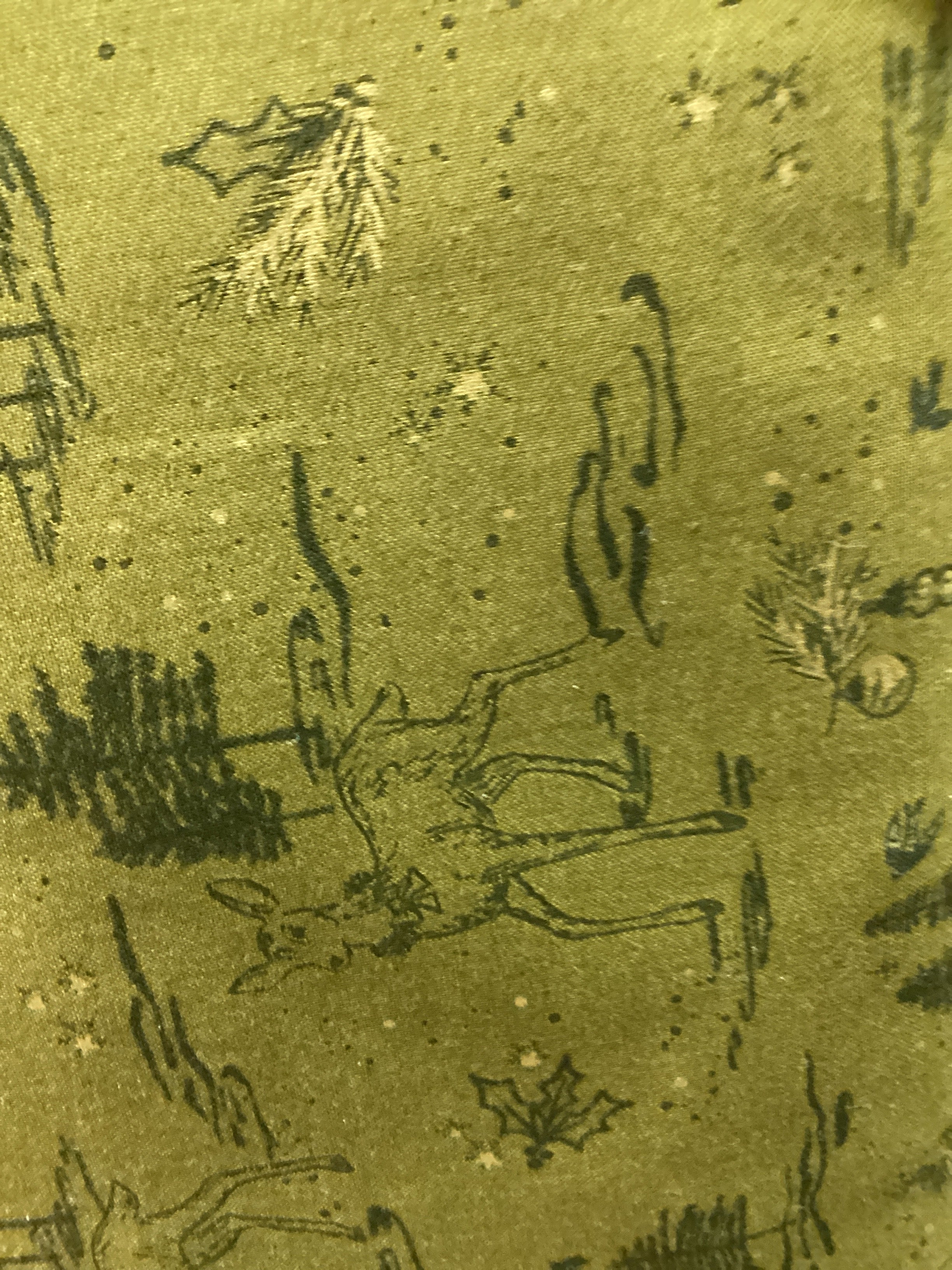 Moda Old World Yuletide Green quilting fabric