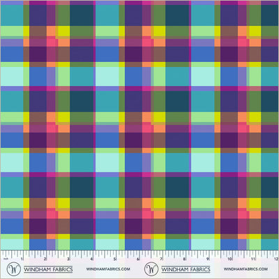 Winding Road Summer Plaid Multi Cotton 44"/45" Fabric Per Yard