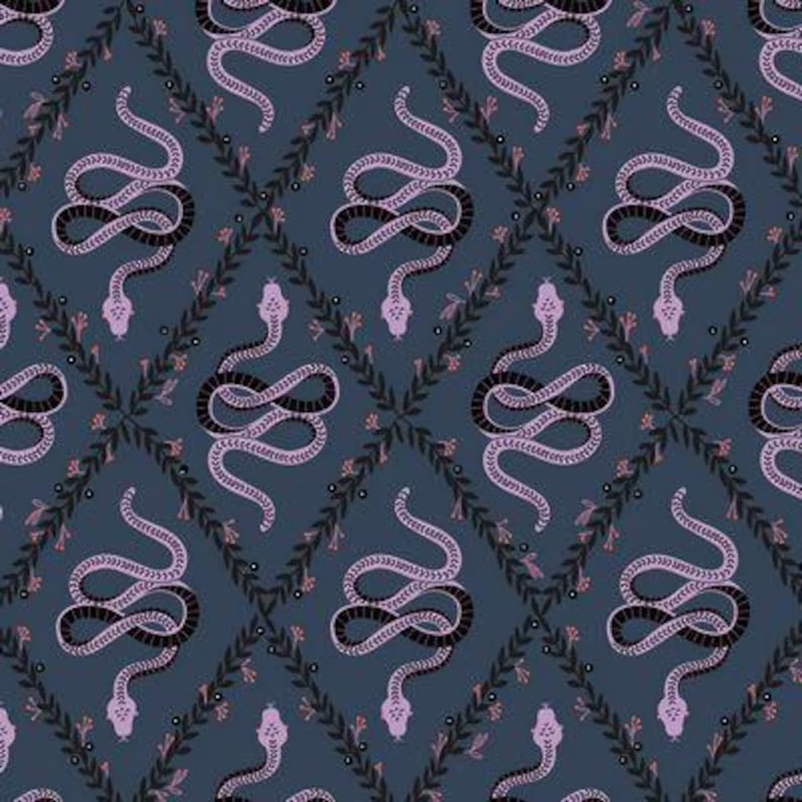 Spellbound Snake Tapestry Halloween quilting fabric by Dashwood Studio