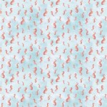 Deep Blue Aqua Seahorses novelty quilting fabric by Windham Fabrics