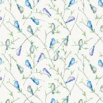 Serafina White Festive Flock quilting fabric by Windham Fabrics