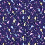 Serafina Indigo Festive Flock quilting fabric by Windham Fabrics