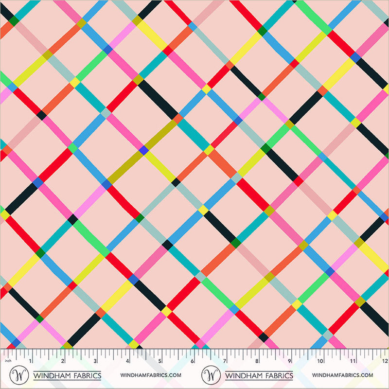 Happy Place Crossing Blush Cotton 44"/45" Fabric Per Yard