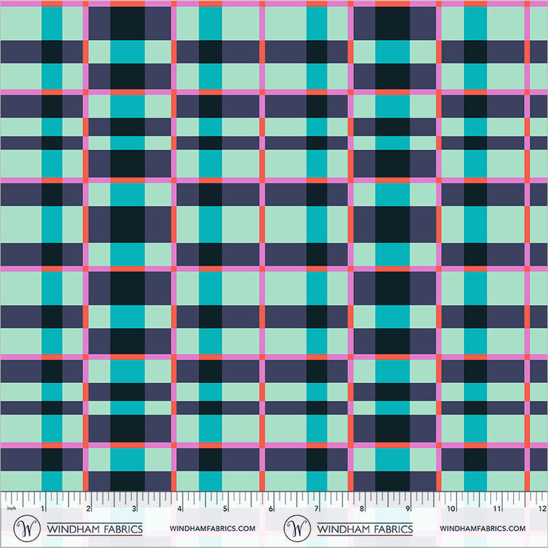 Happy Place Tower Turquoise Cotton 44"/45" Fabric Per Yard