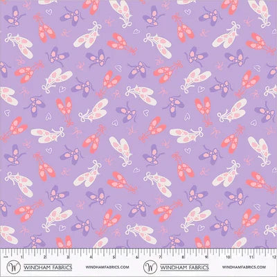 Twirling Tutus En Pointe Lilac quilting fabric by Windham Fabrics