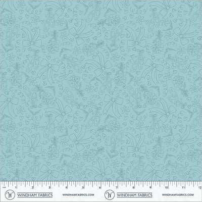 Twirling Tutus Dance Attire Aqua quilting fabric by Windham Fabrics