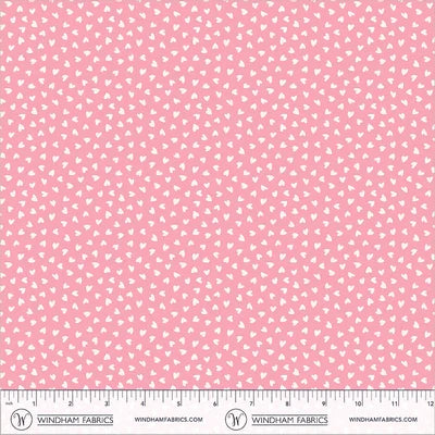 Twirling Tutus Tiny Hearts Pink quilting fabric by Windham Fabrics