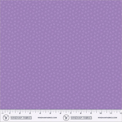 Twirling Tutus Open Hearts Purple quilting fabric by Windham Fabrics