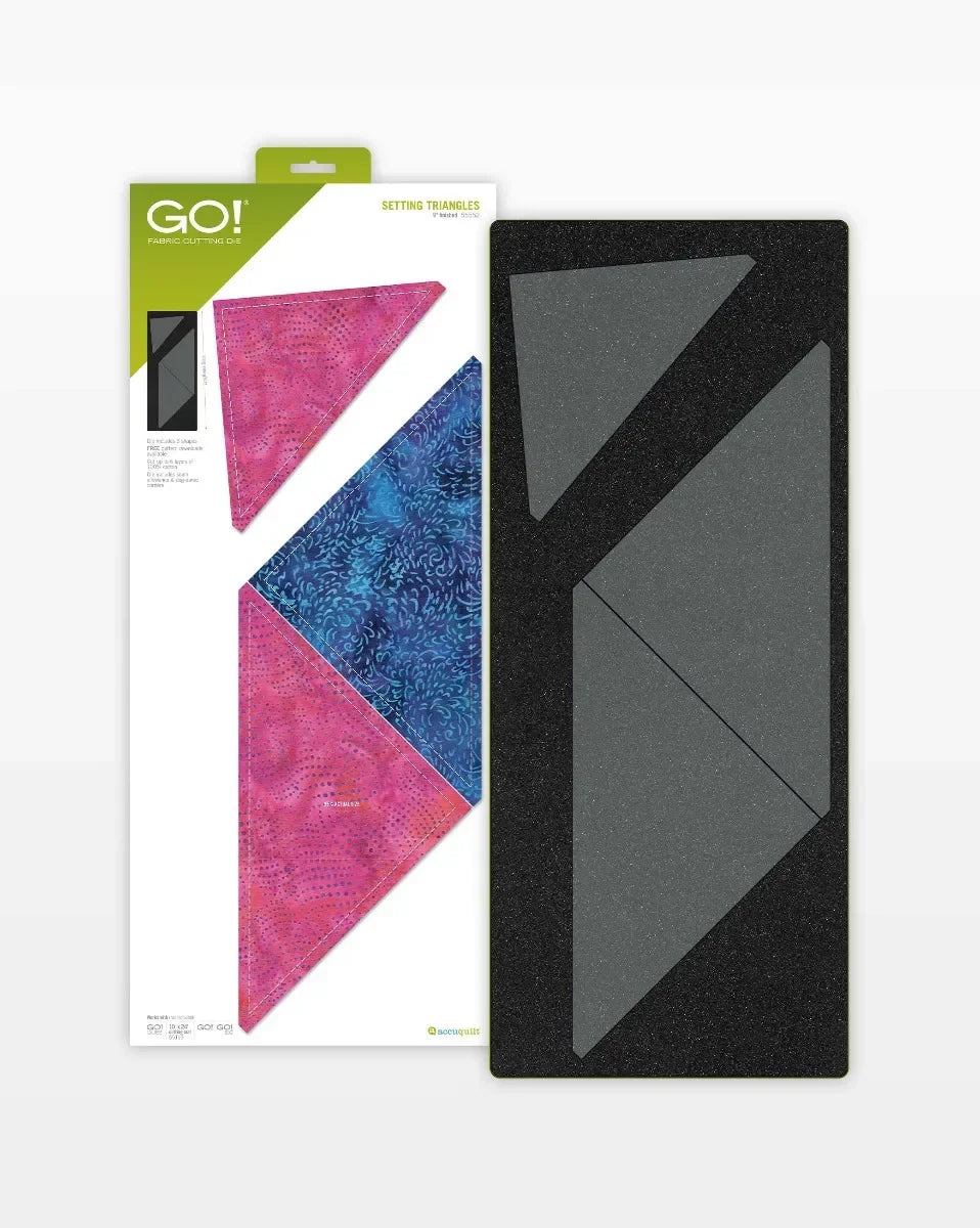 AccuQuilt GO! setting triangles die, 9 inch finished
