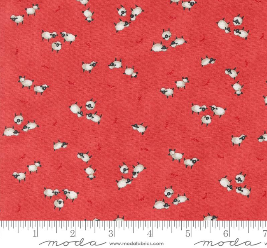 Willows Farm Barn Red blender quilting fabric by Moda