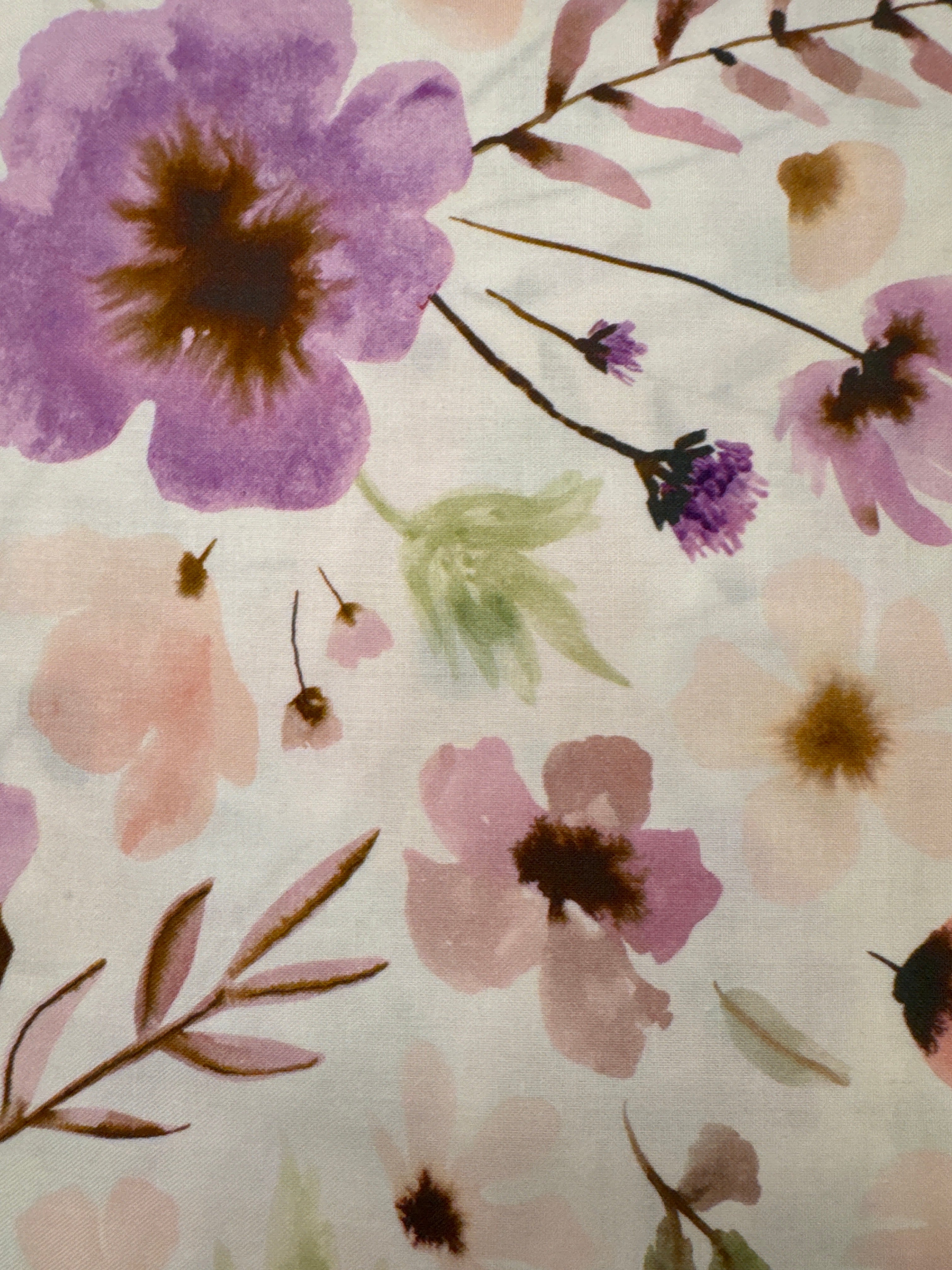 Blooming Lovely Flower Main White floral quilting fabric by Moda