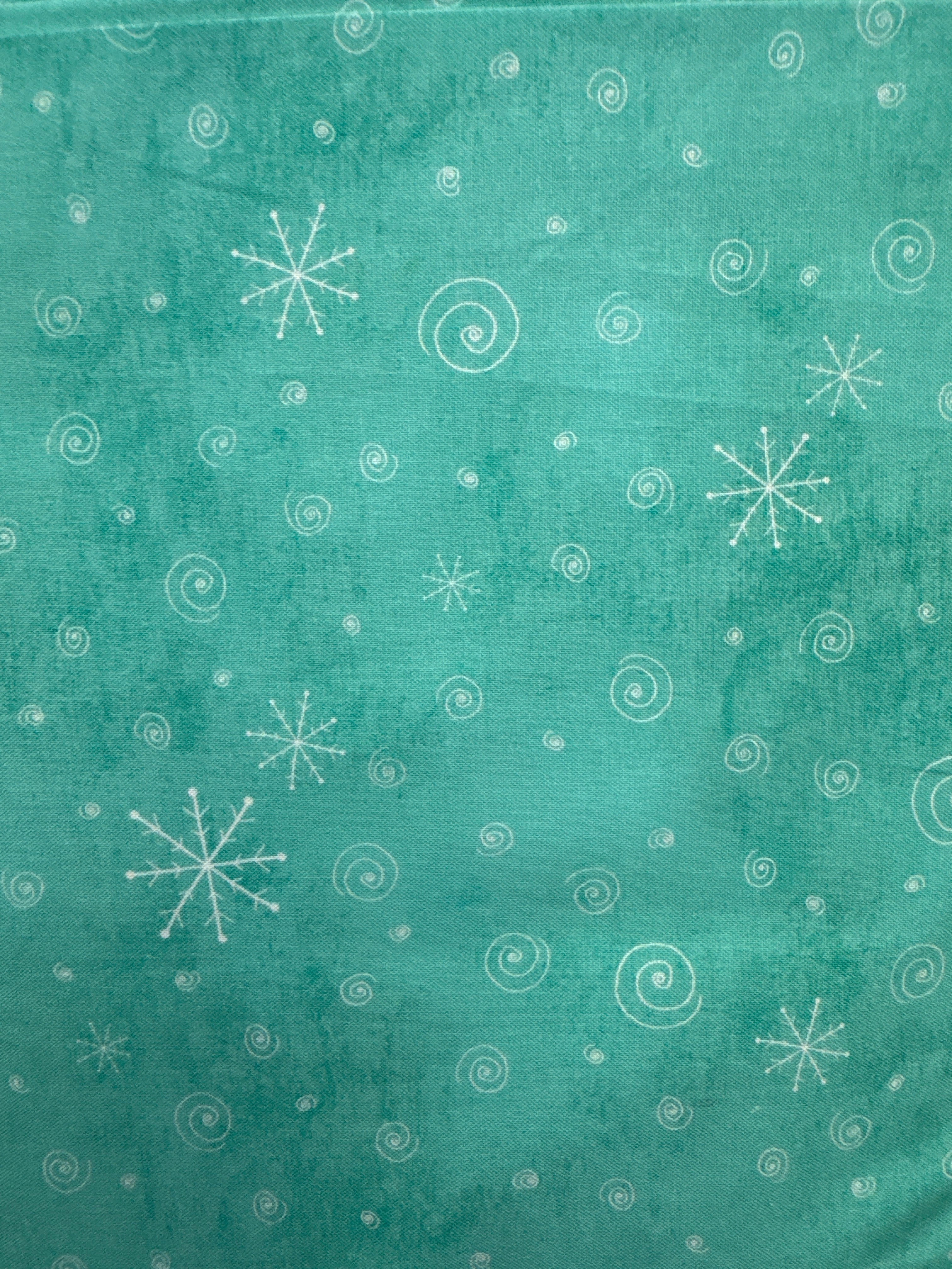 A Very Terrific Christmas Aqua holiday quilting fabric by Windham Fabrics