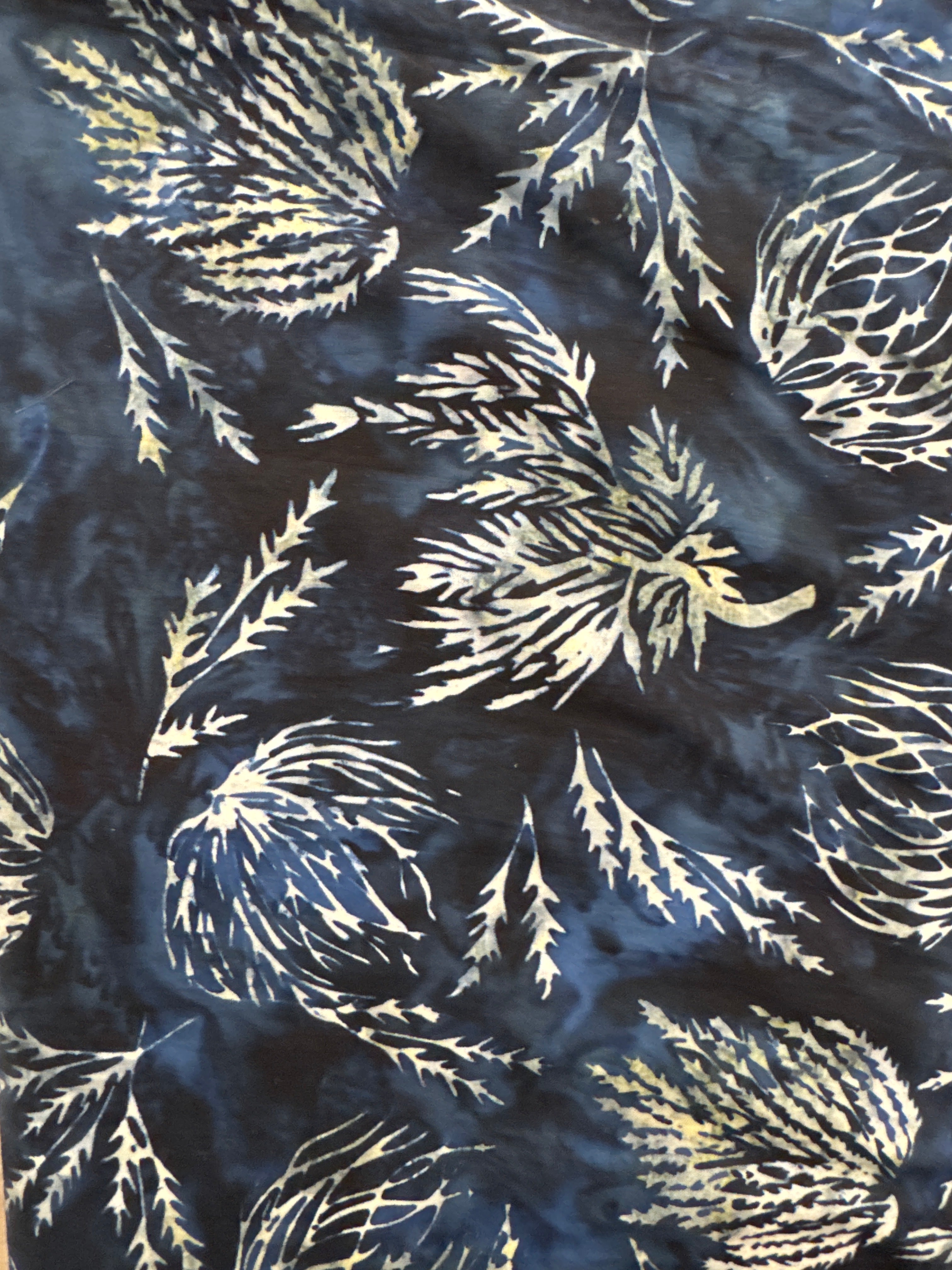 Hoffman Branches on Navy quilting fabric