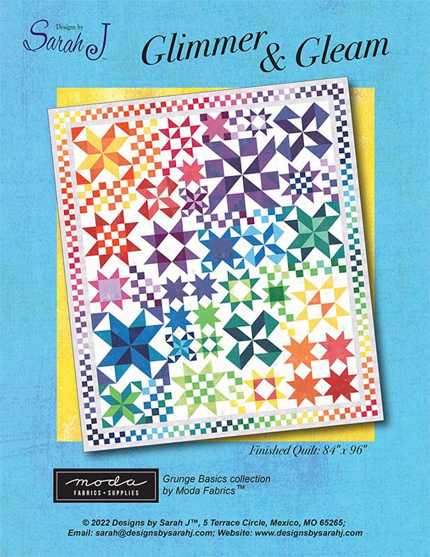 Moda Glimmer and Gleam quilt pattern by Designs by Sarah J
