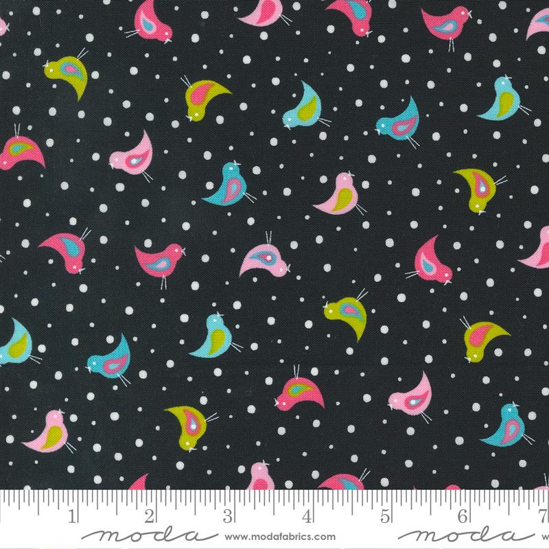 Moda Sweet and Plenty quilting cotton fabric in Black Licorice