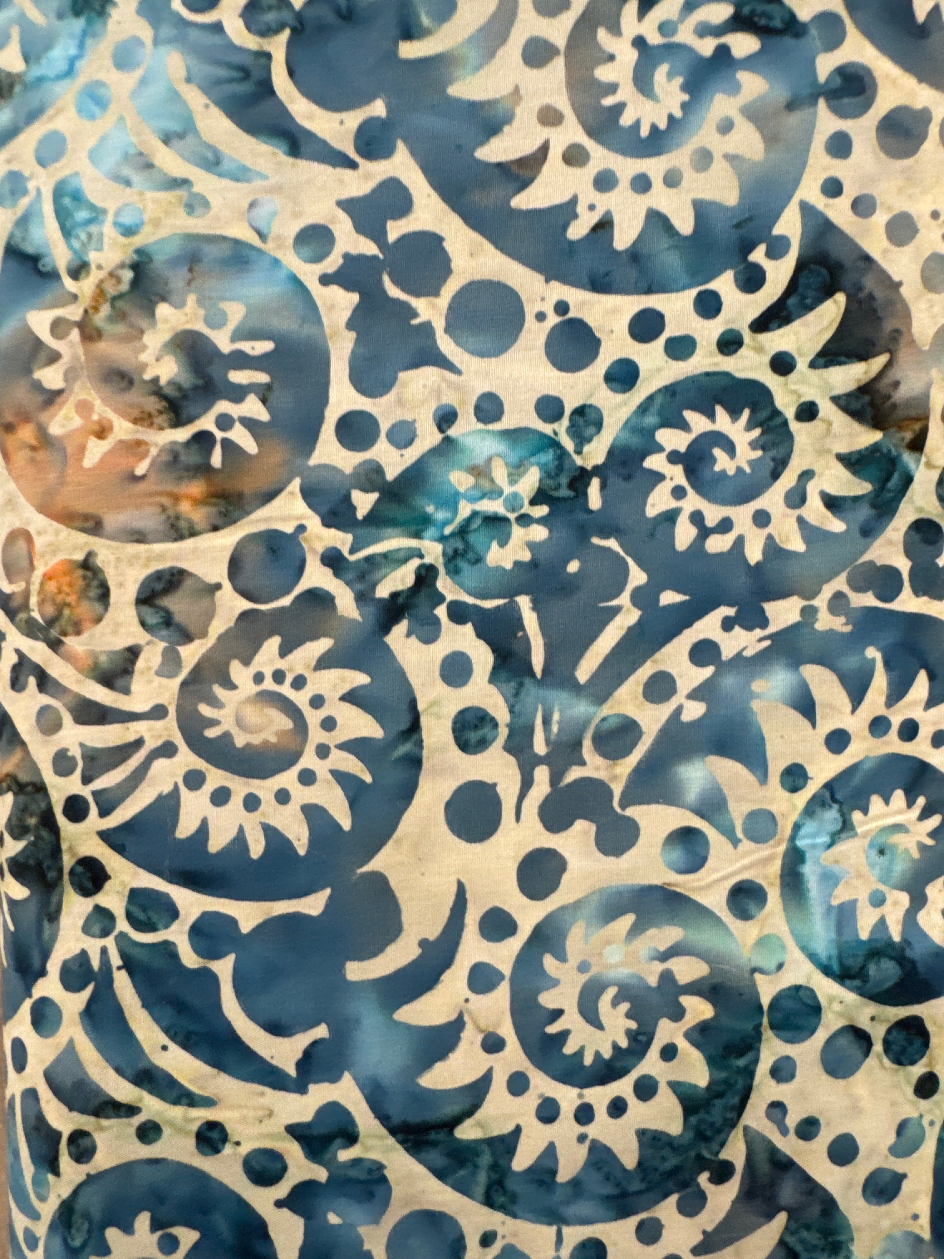 Snail Shell Sunset Natural Clay blender quilting fabric