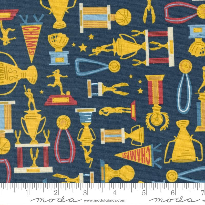 Moda All Star hardware novelty quilting cotton fabric in Navy