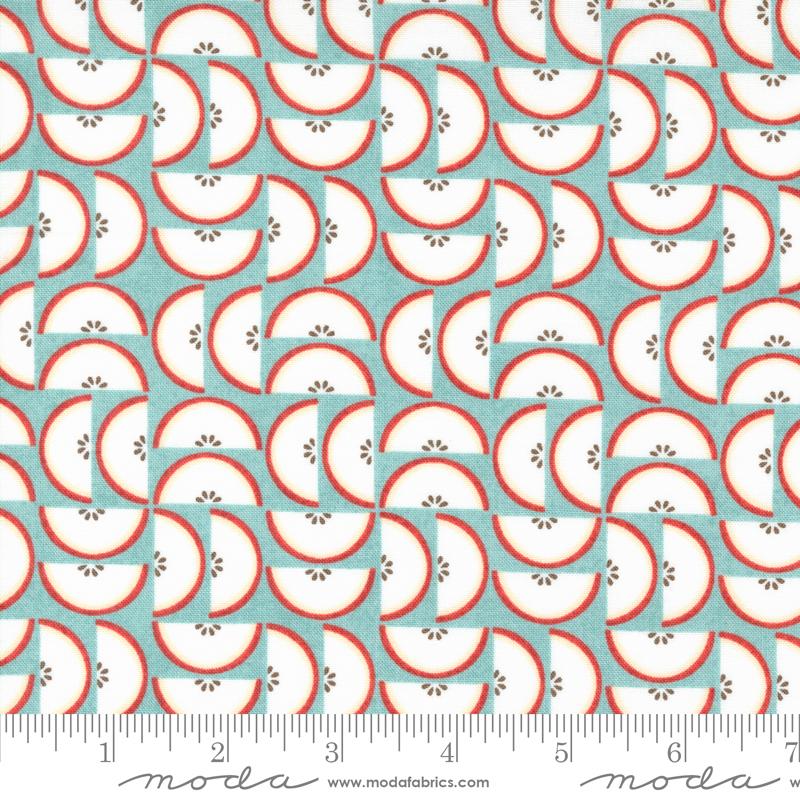 Moda Fruit Loop Candied Apples Jenipapo quilting fabric — candied apple print