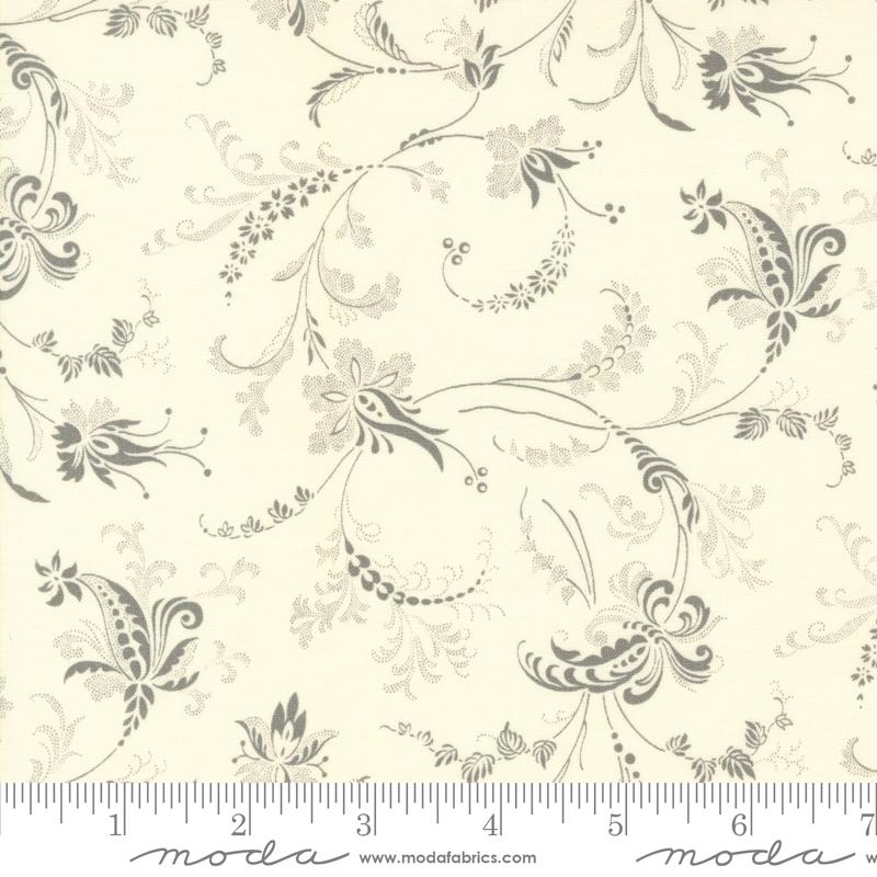 Moda Collections Etchings quilting cotton fabric in Parchment Charcoal