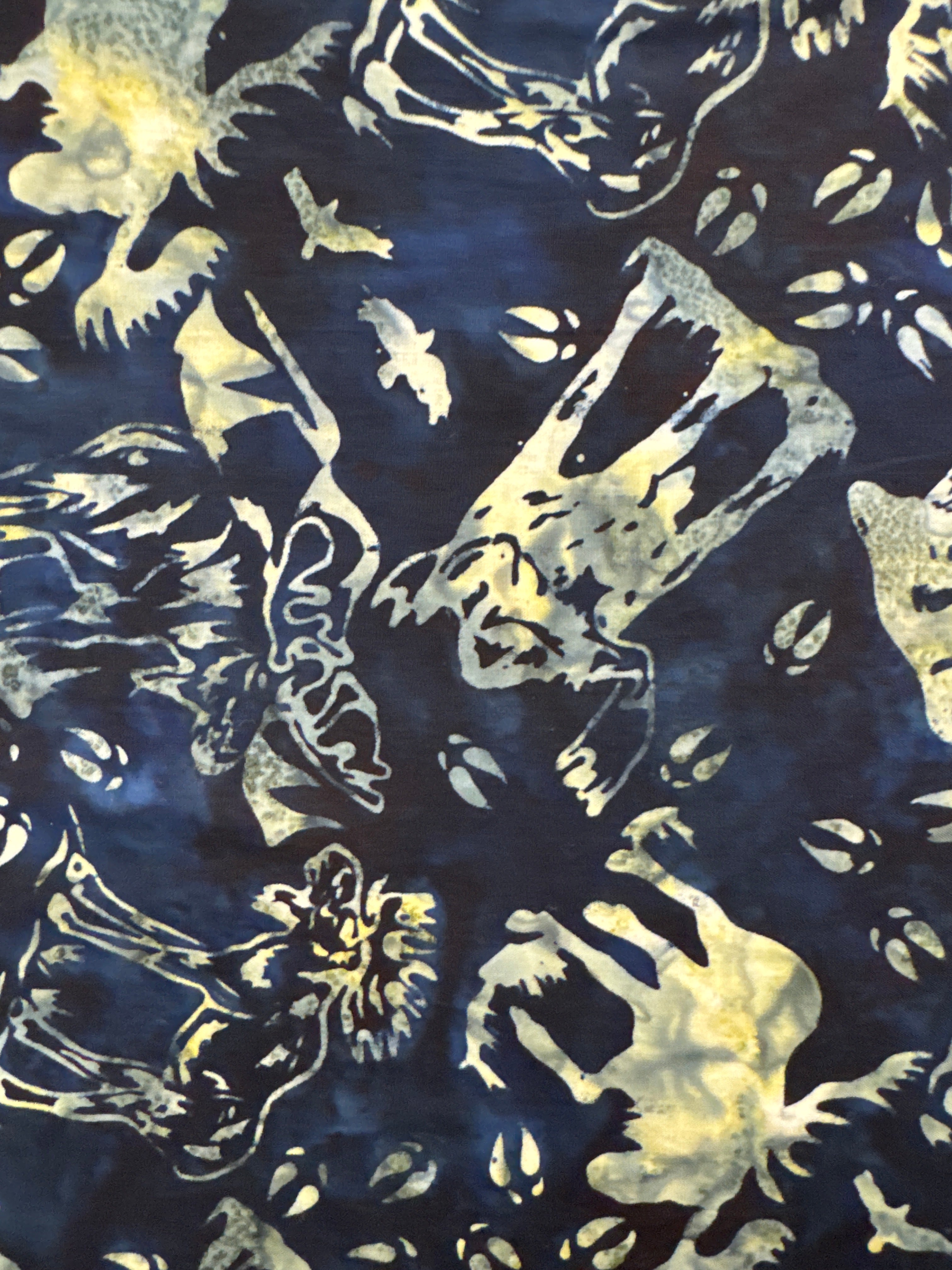 Hoffman Moose Silhouette on Navy quilting fabric