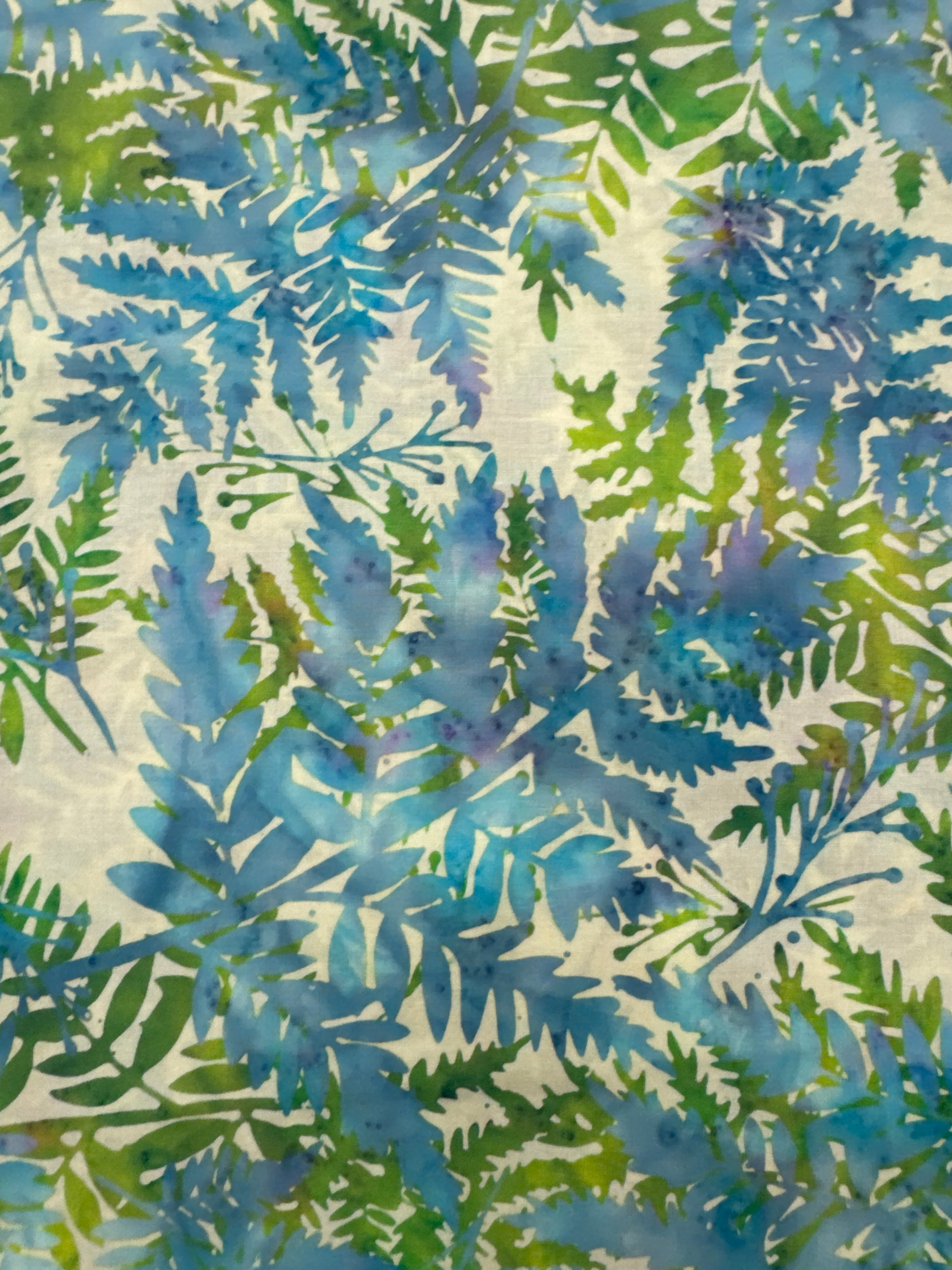 Leaves Parakeet green blender quilting fabric by Hoffman Fabrics