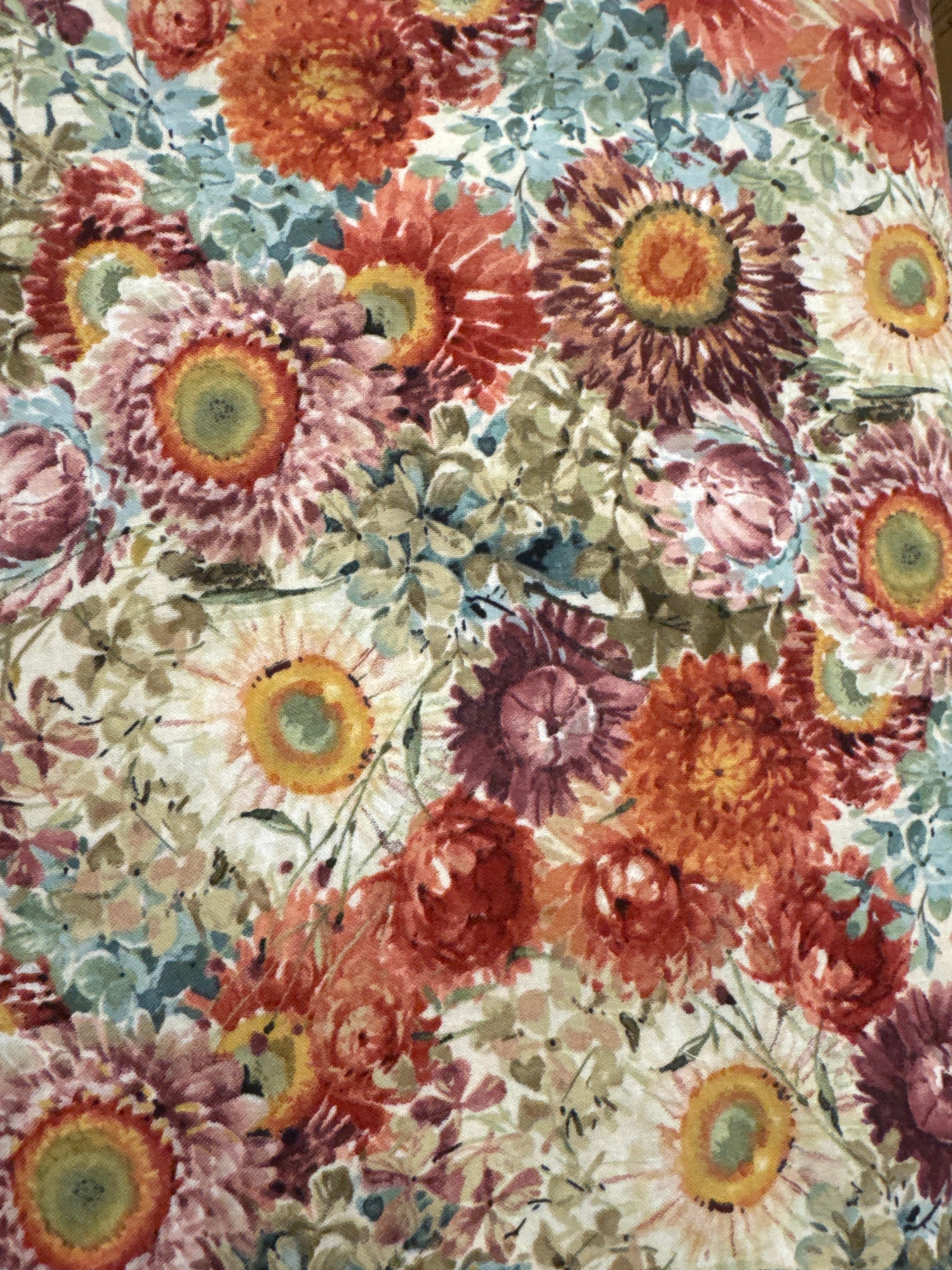 Seasons Study Multi Packed Floral quilting fabric by Wilmington Prints