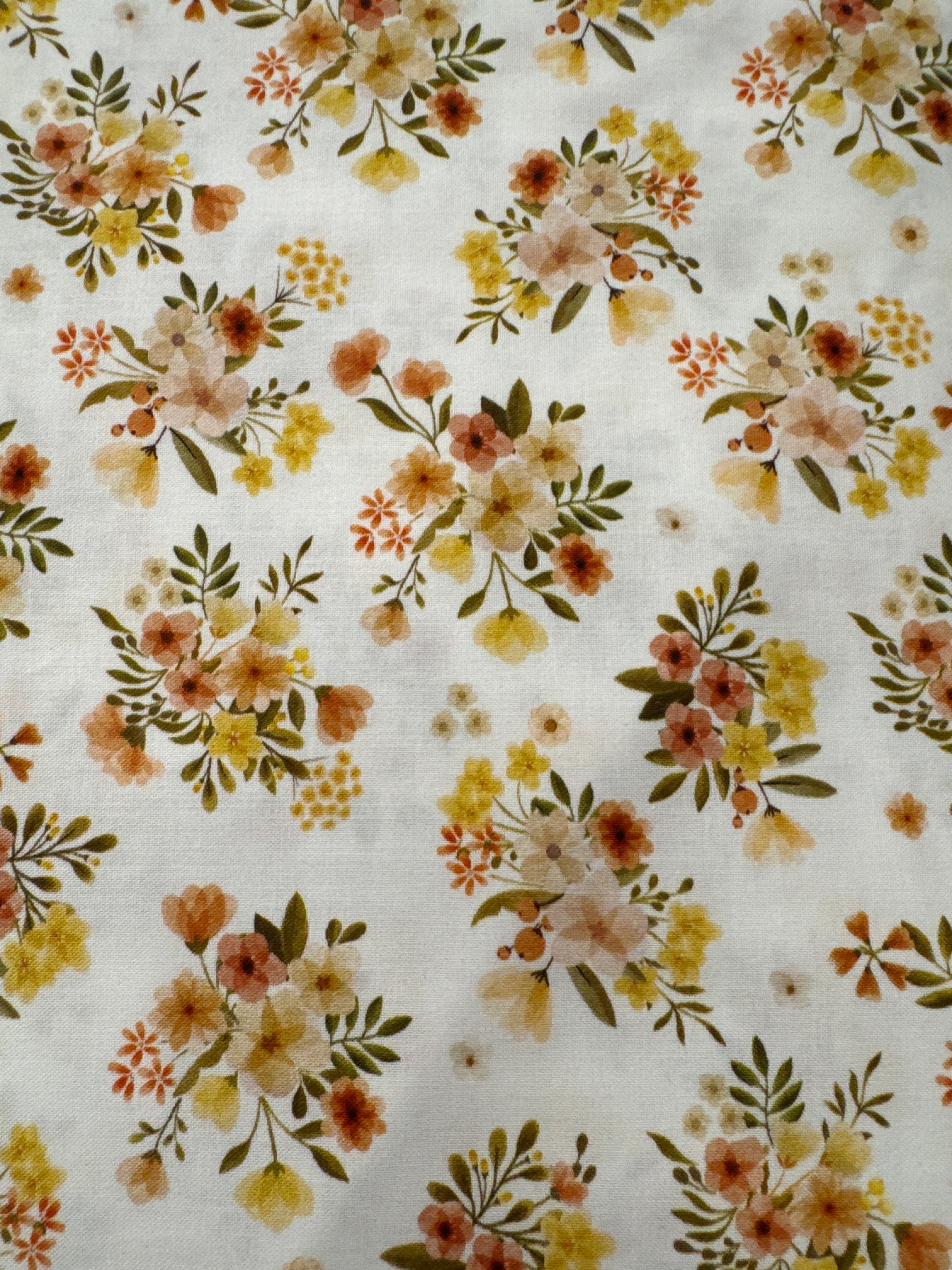Bouquet White floral quilting fabric by Windham Fabrics