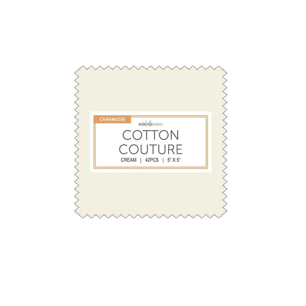 5in Squares, Cotton Couture, Cream, 40pcs/bundle Checker Distributor