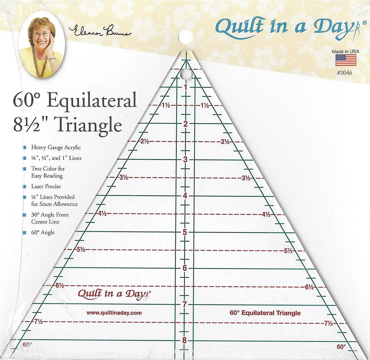 60 Degree Equilateral 8 1/2 Triangle - Linda's Electric Quilters
