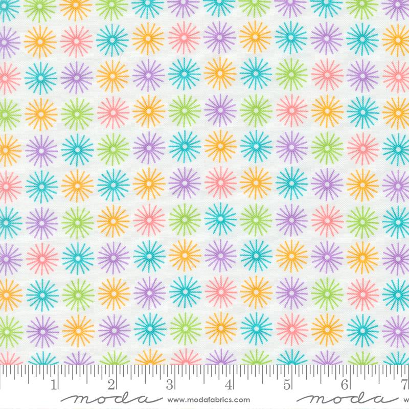 Moda On The Bright Side quilting cotton fabric in Sugar