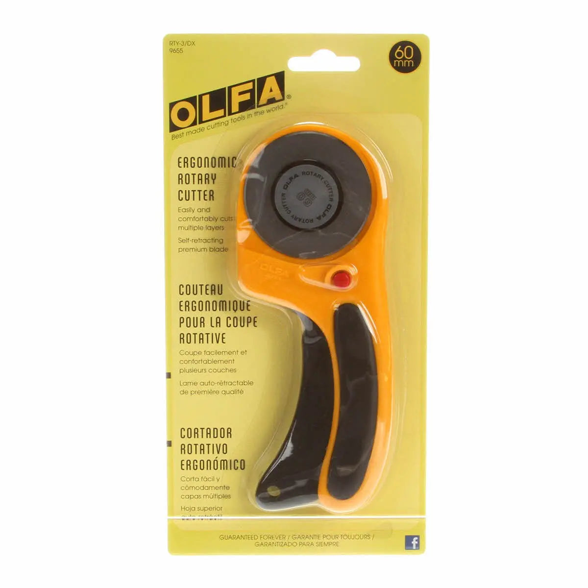 60mm Deluxe Ergonomic Rotary Cutter - Linda's Electric Quilters