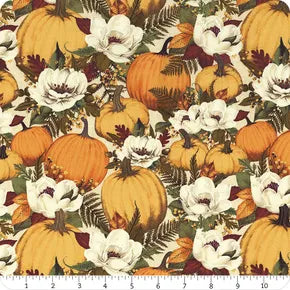 Oh My Gourd Pumpkin Toss quilting fabric by Wilmington Prints