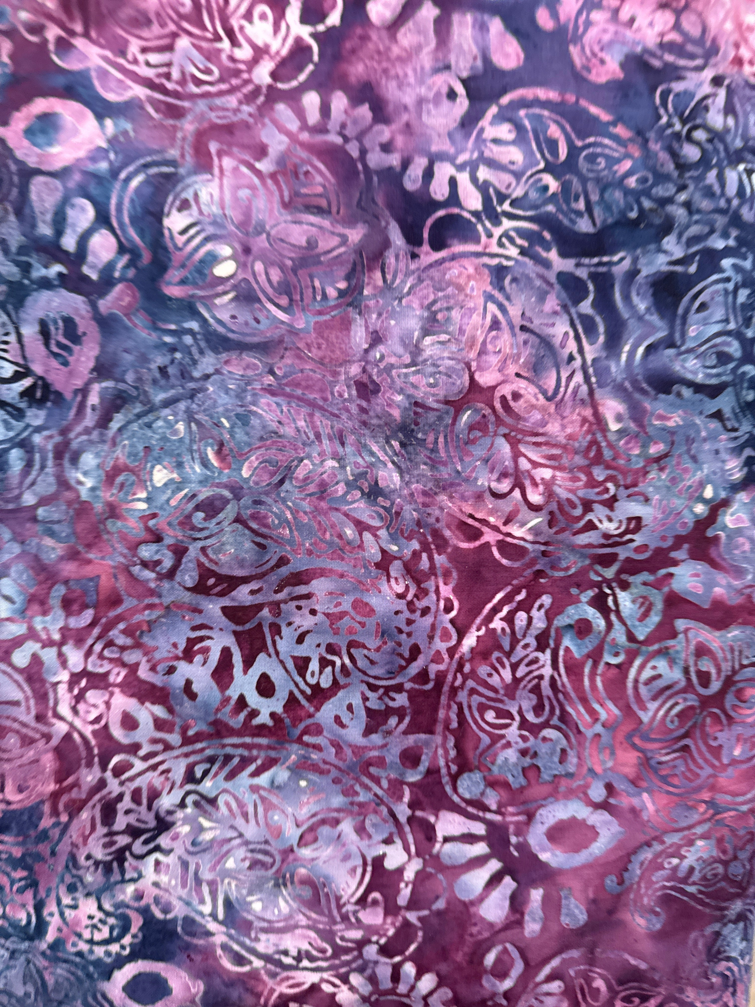 Plum Floral Paisley purple quilting fabric by Timeless Treasures