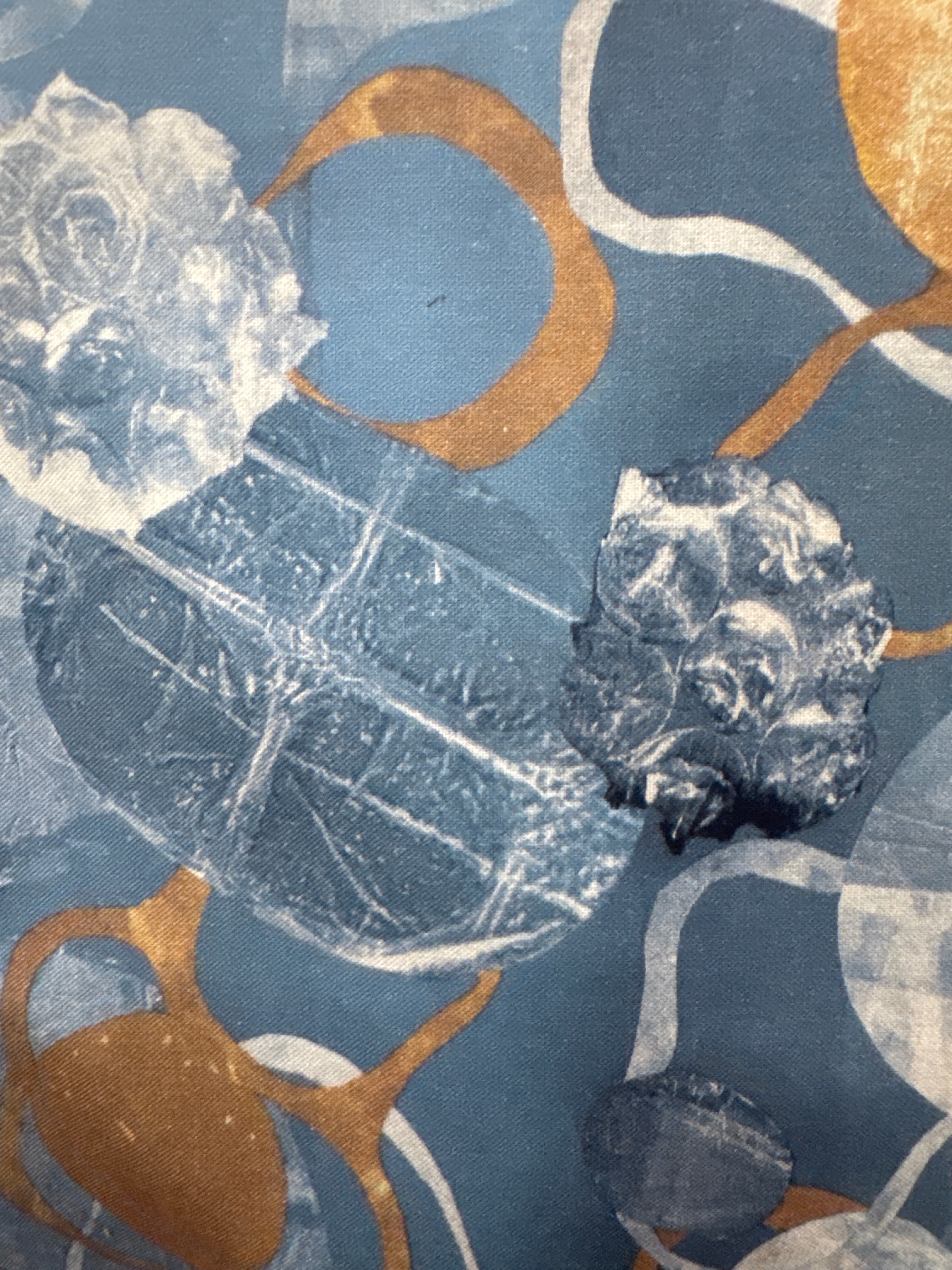 Golden Touch Outer Orbit Platinum metallic blender quilting fabric by Free Spirit