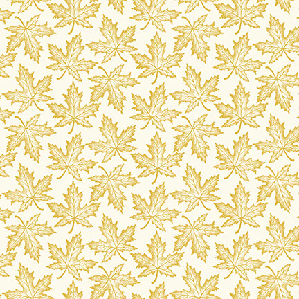 Studio E Simply Gold Leaves Gold Metallic quilting fabric