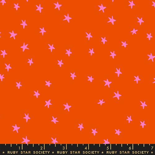 Starry Warm Red 43"/44" Fabric Per Yard