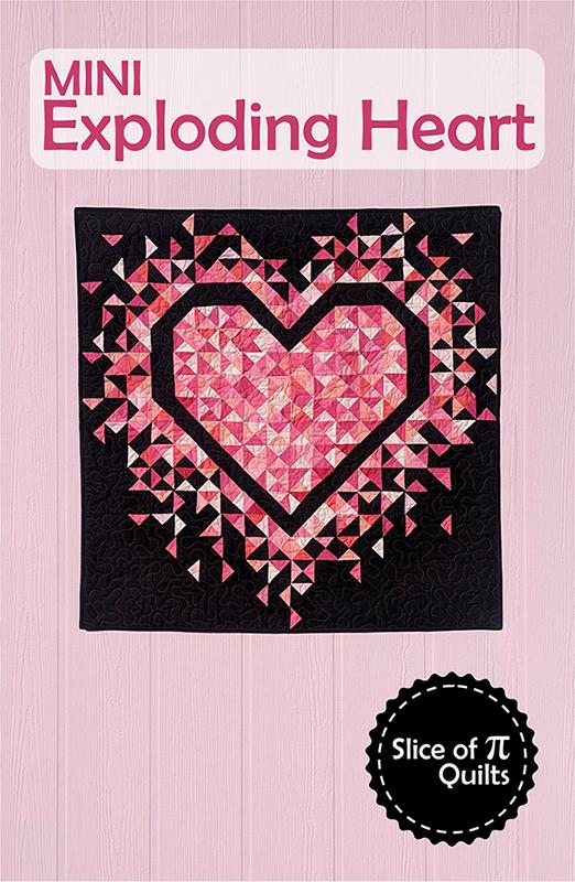 Moda Mini Exploding Heart quilt pattern by Slice of Pi Quilts