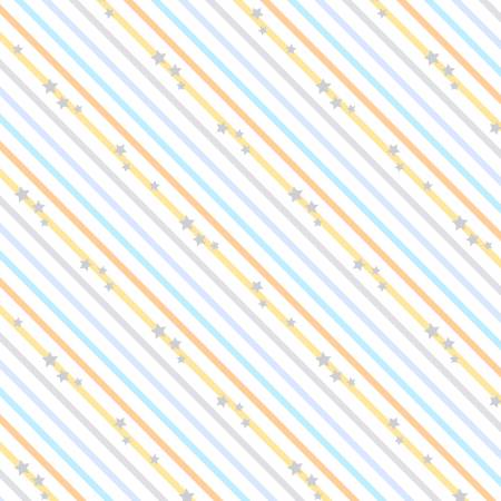 Wilmington Baby's Adventure white diagonal stripe baby quilting cotton fabric