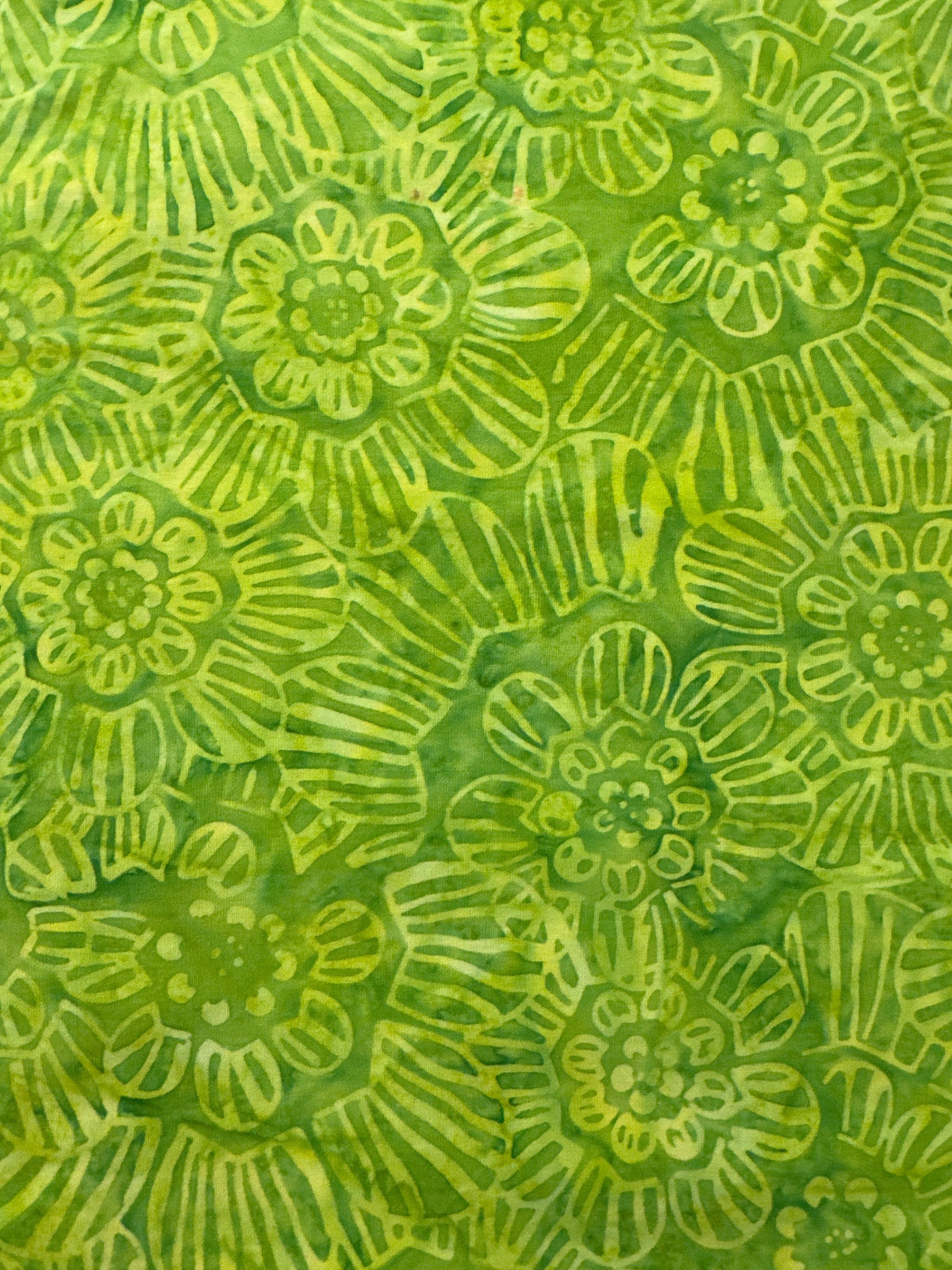 Andover Etch Floral on Lime Green quilting fabric