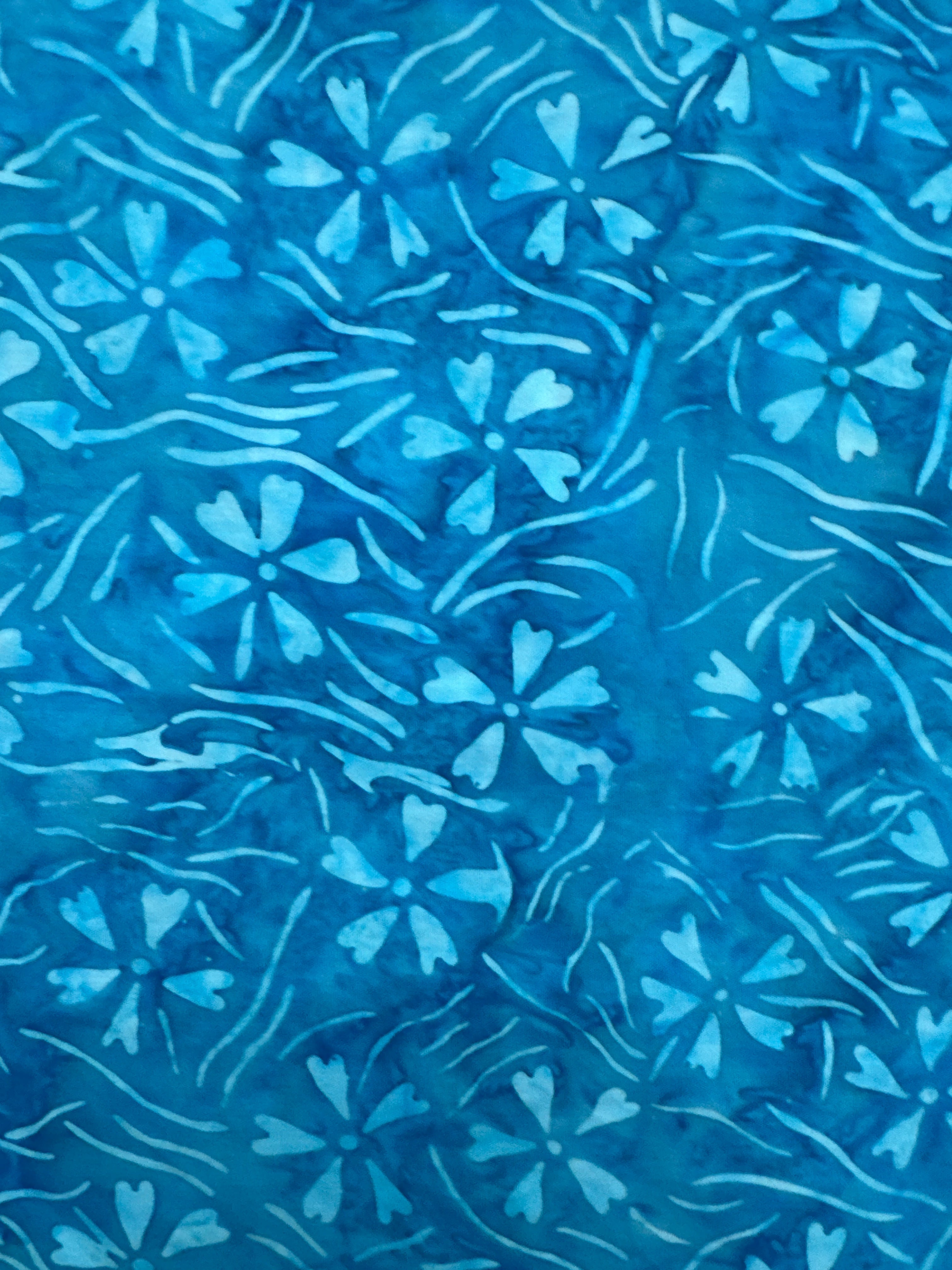 Flowers in the Wind Teal floral quilting fabric by Timeless Treasures