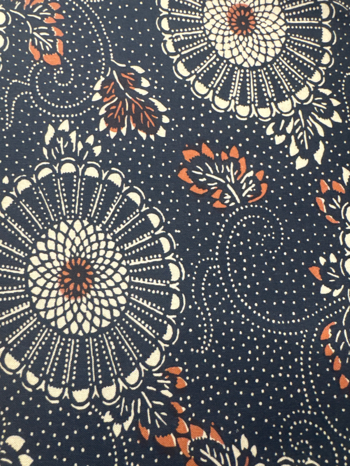 Indigo Blooming Main Navy floral quilting fabric by Moda