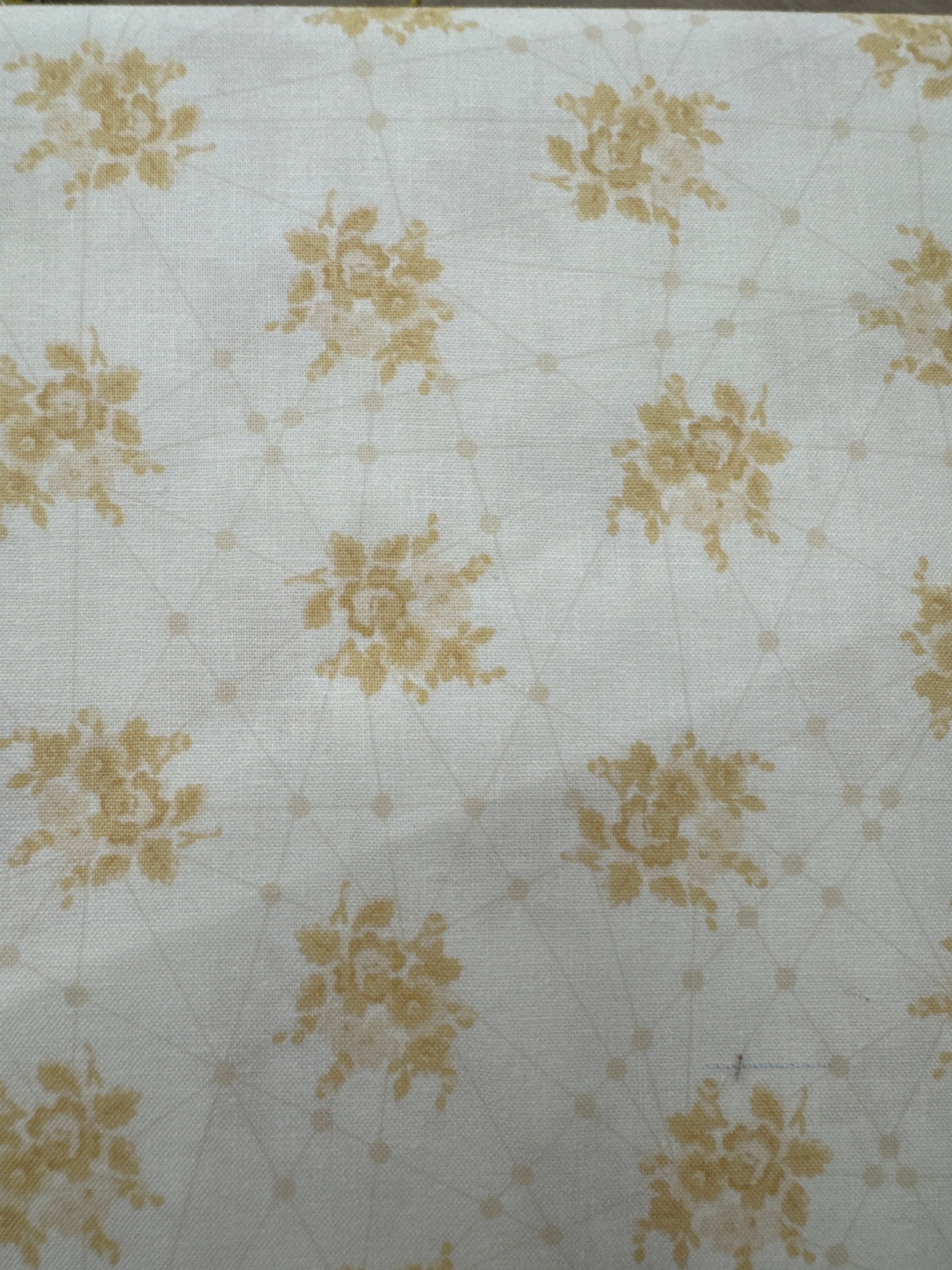 Wallflower Roses Yellow floral quilting fabric by Andover Fabrics